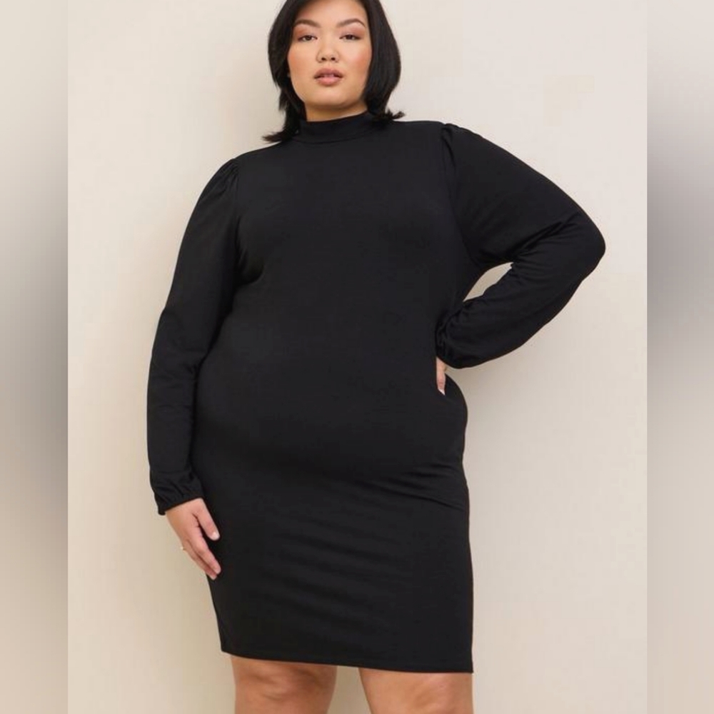 NWT Torrid Mini Jersey Blouson Sleeve Bodycon Dress